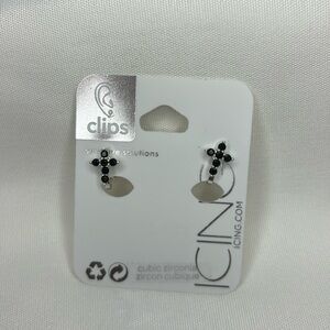Icing Cross Clip On Earrings